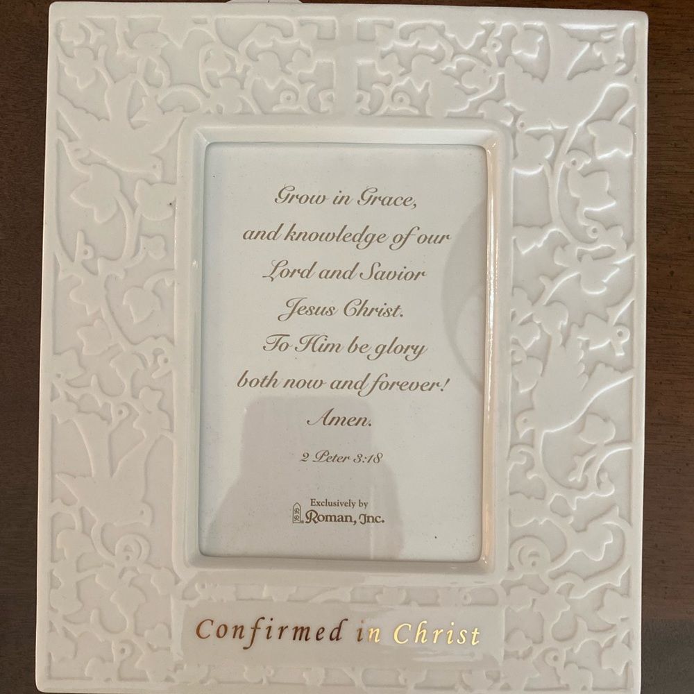 Porcelain Confirmation Photo Frame